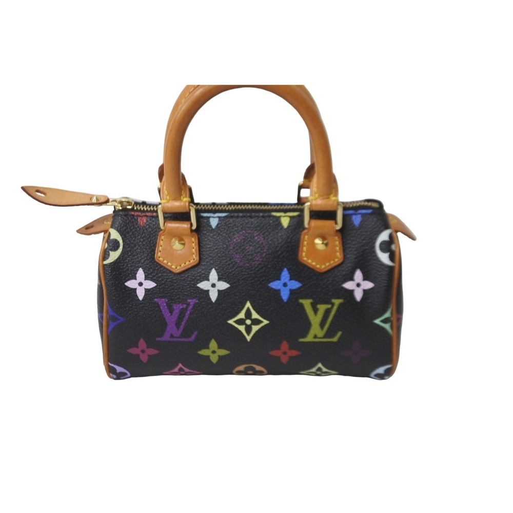 Louis Vuitton Monogram Multicolore Handbag Multicolor Speedy Black